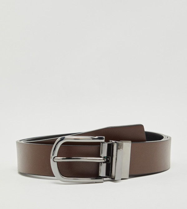 أر آند بي  أحزمة - بني  Non Leather Belts