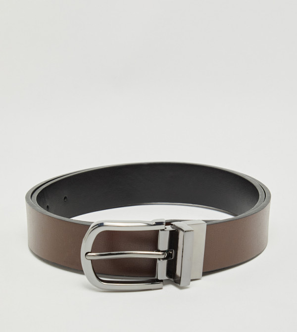 أر آند بي  أحزمة - بني  Non Leather Belts