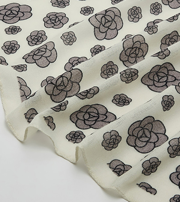 R&B  Scarves - Ivory Woven Scarves