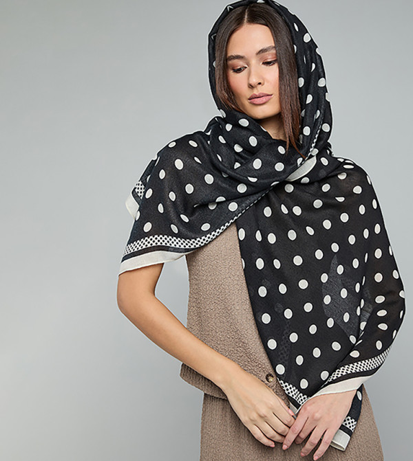 R&B  Scarves - BLACK Woven Scarves