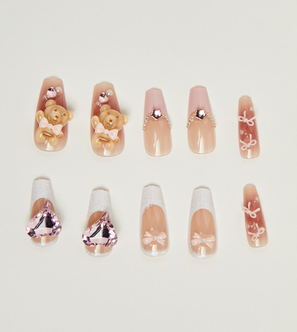أر آند بي  إكسسوارات الأظافر - بيج Nail Accessories
