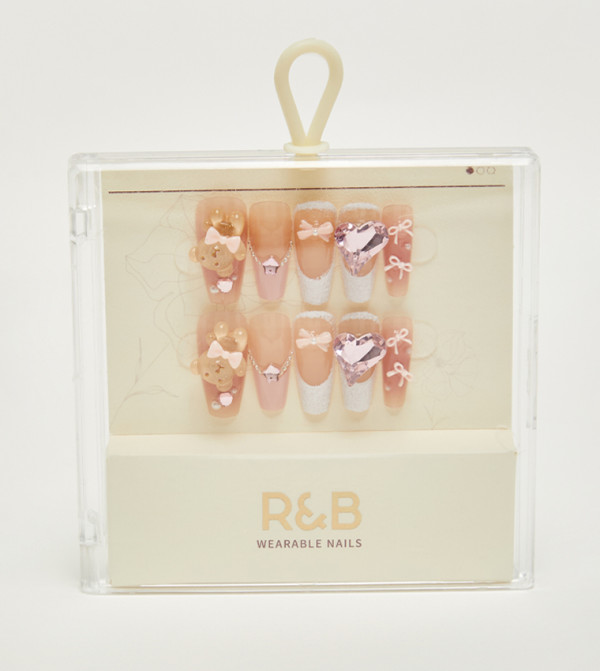 أر آند بي  إكسسوارات الأظافر - بيج Nail Accessories