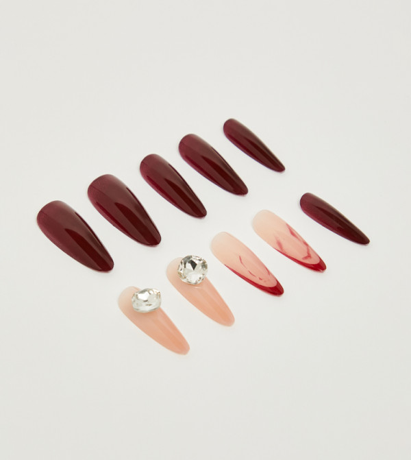 أر آند بي  الجمال - بورغندي Nail Accessories