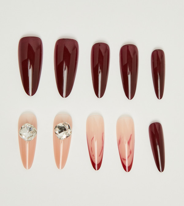 أر آند بي  الجمال - بورغندي Nail Accessories
