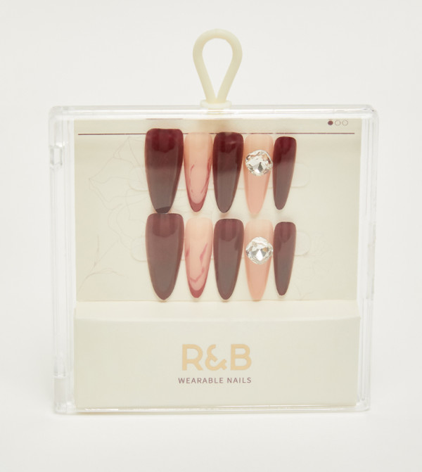 أر آند بي  الجمال - بورغندي Nail Accessories