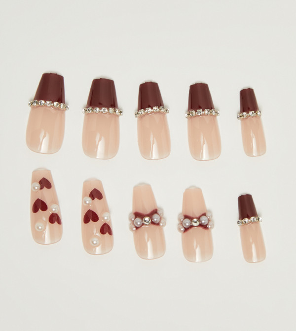 R&B  Nails - Burgundy Nail Accessories