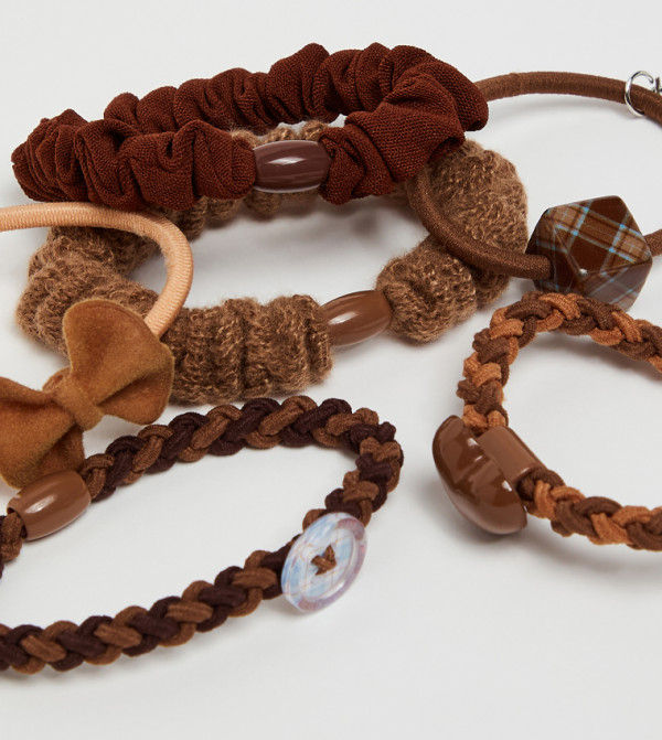 أر آند بي  ربطات شعر - بني  Hairbands