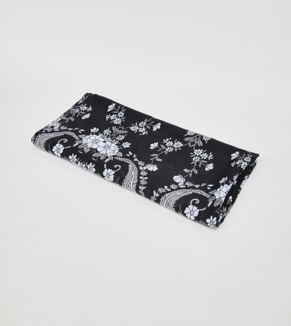 R&B  Woven Scarves - BLACK Woven Scarves