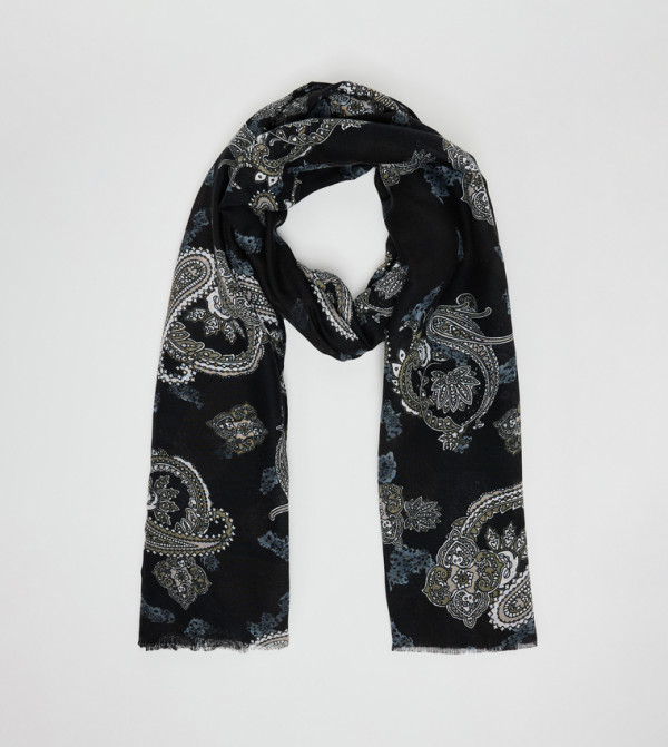 أر آند بي  أوشحة منسوجة  - أسود Woven Scarves