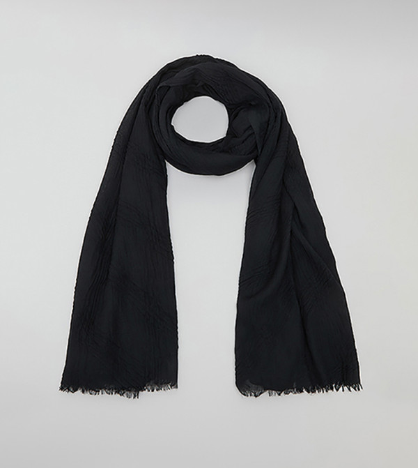 R&B  Woven Scarves - BLACK Track Pants & Joggers