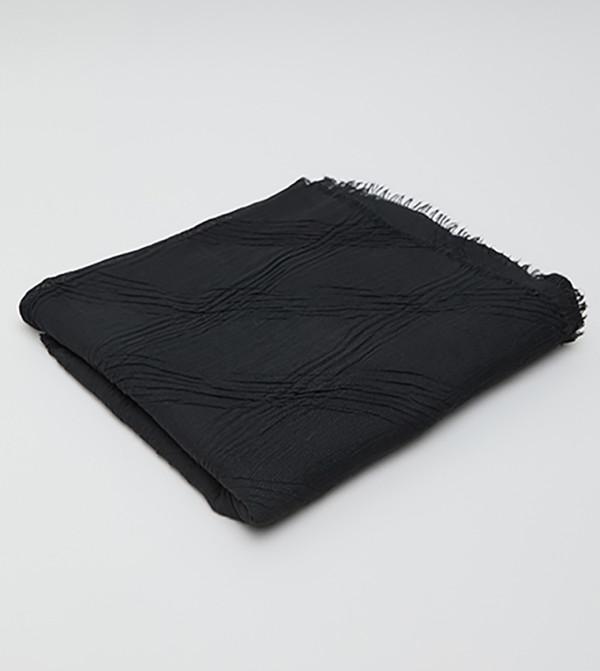 R&B  Woven Scarves - BLACK Track Pants & Joggers