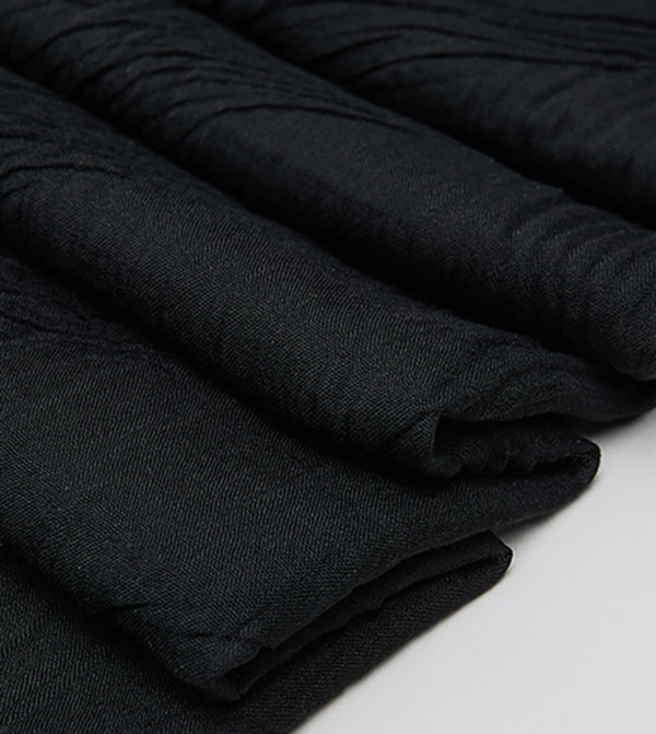 R&B  Woven Scarves - BLACK Track Pants & Joggers