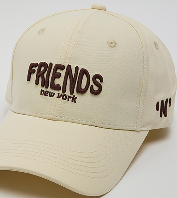R&B  Baseball Caps - Cream Round Neck T-Shirts
