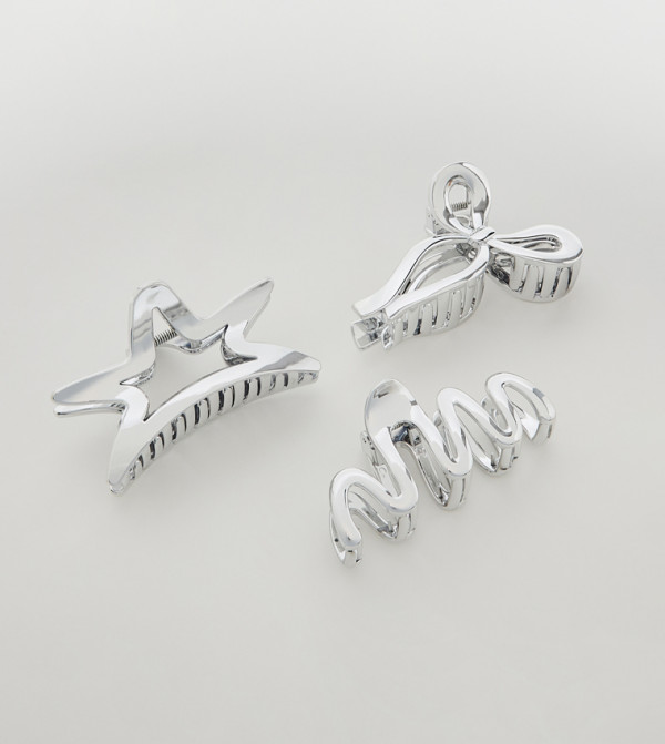R&B  Hair Clips - Silver Hair Clips
