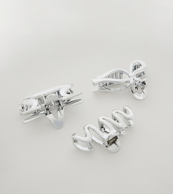 R&B  Hair Clips - Silver Hair Clips
