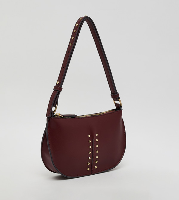 R&B  Shoulder Bag - Burgundy Shoulder Bag