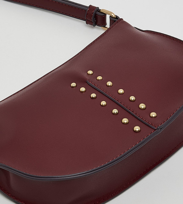 R&B  Shoulder Bag - Burgundy Shoulder Bag