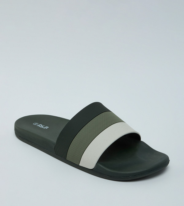 R&B  Slides - Olive Slides