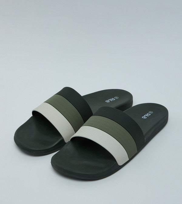 R&B  Slides - Olive Slides