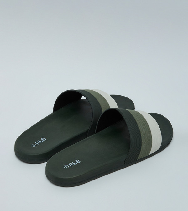 R&B  Slides - Olive Slides