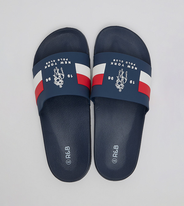 R&B Flip flops and Slides - Navy Slides