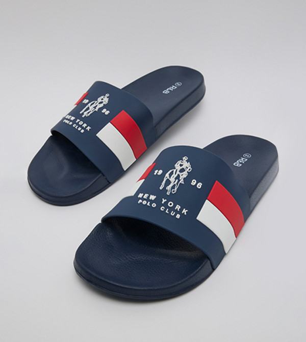 R&B Flip flops and Slides - Navy Slides