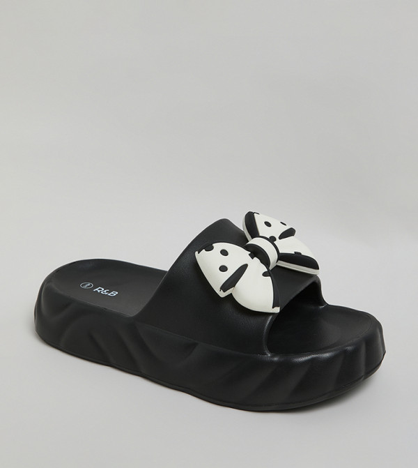 R&B  Flip flops and Slides - BLACK Slides