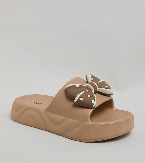 R&B  Flip flops and Slides - Brown Slides