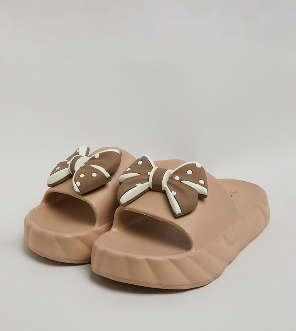 R&B  Flip flops and Slides - Brown Slides