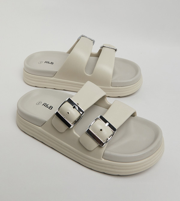 R&B R&B - Beige Flat Sandals
