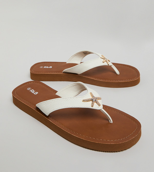 R&B R&B - White Flip-Flops