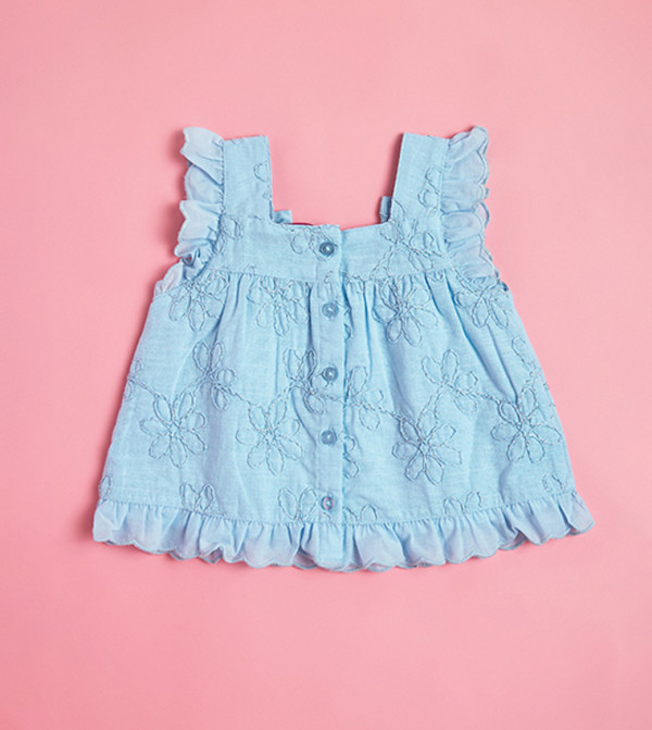 R&B  Top & Shorts - Light Blue Top & Shorts