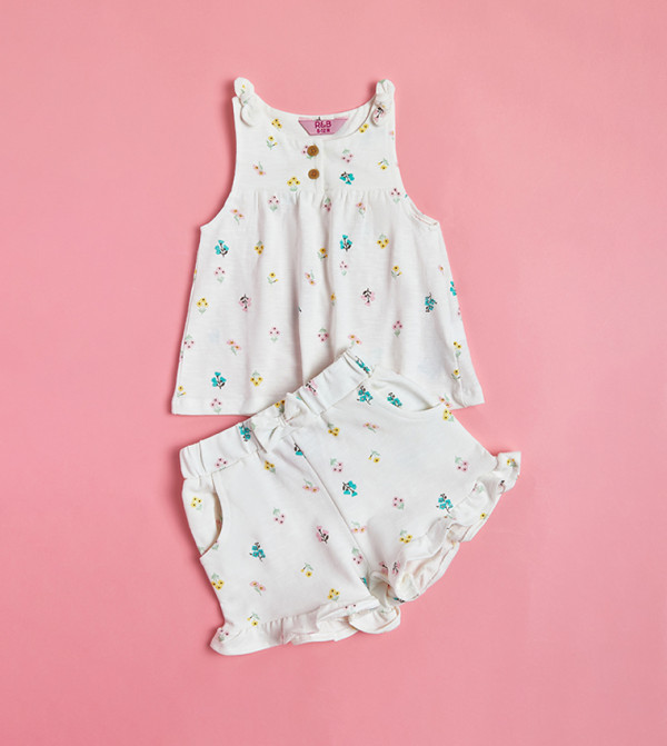 R&B  Top & Shorts - Ivory Top & Shorts