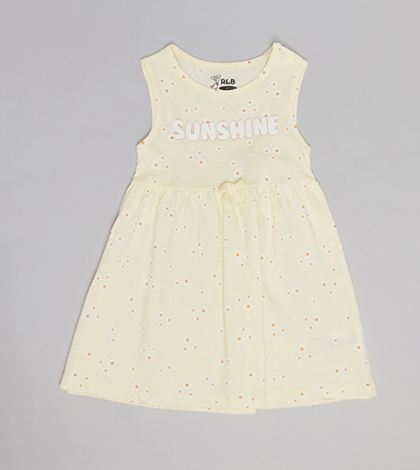 R&B  Casual Dress - Yellow T-shirts & Bottoms