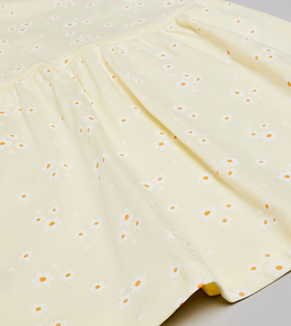 R&B  Casual Dress - Yellow T-shirts & Bottoms