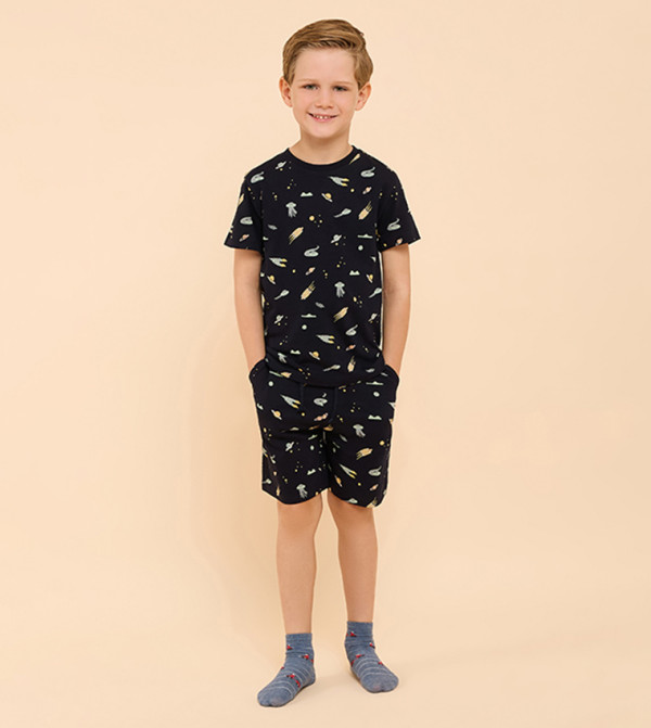 R&B  Nightwear - Blue Top & Pyjama Sets