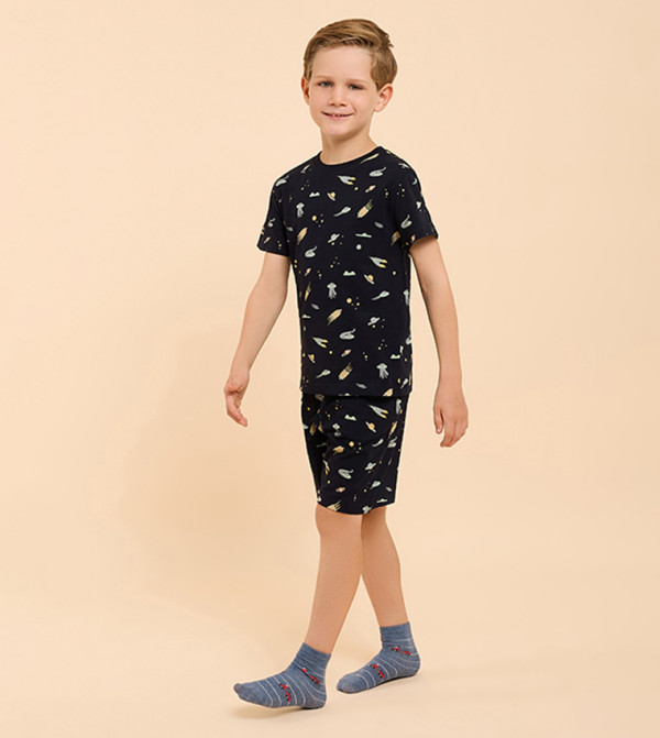R&B  Nightwear - Blue Top & Pyjama Sets