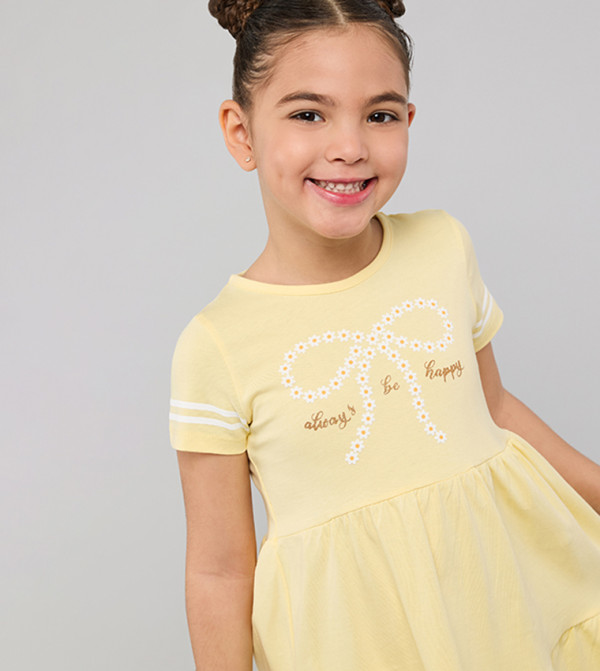 R&B  Dresses - Yellow Casual Dress