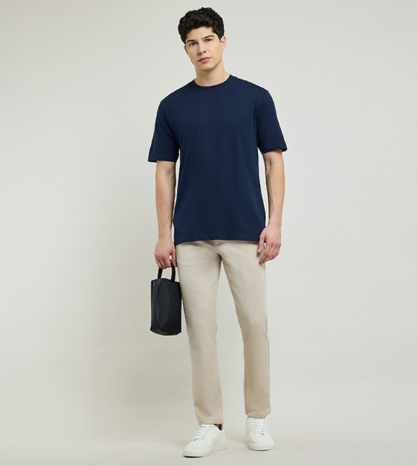 R&B Clothing - Blue Round Neck T-Shirts