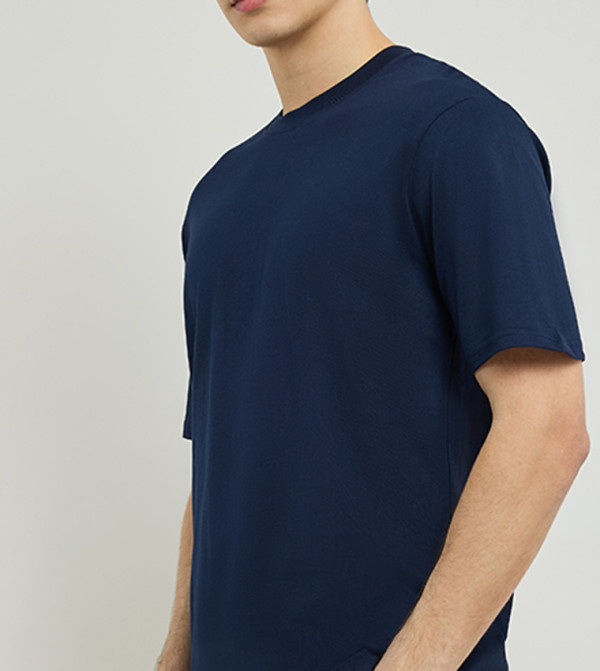 R&B Clothing - Blue Round Neck T-Shirts