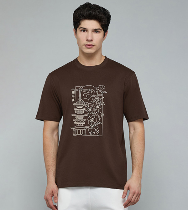 R&B Casual T-Shirts - Brown clothing sets