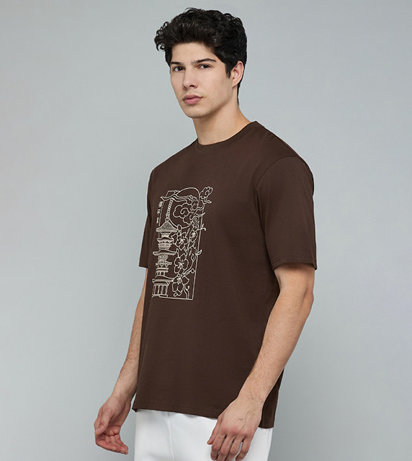 R&B Casual T-Shirts - Brown clothing sets