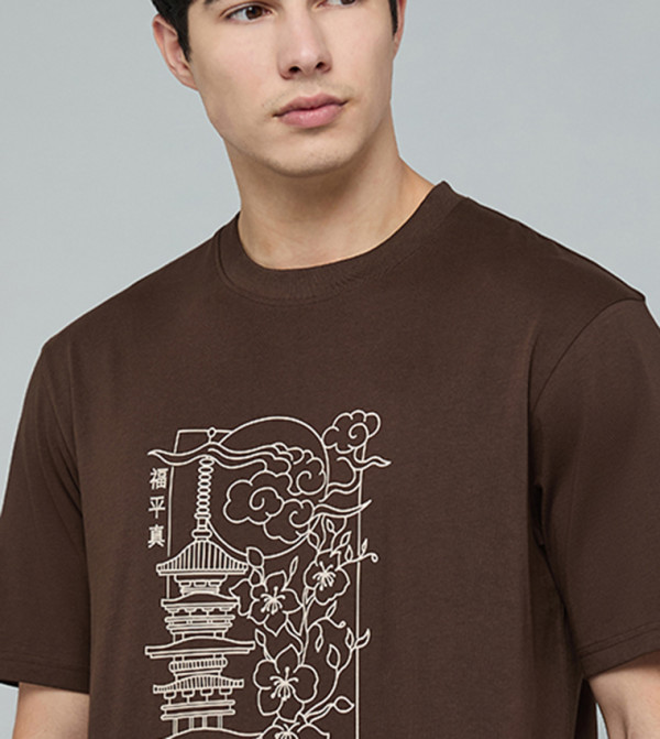 R&B Casual T-Shirts - Brown clothing sets