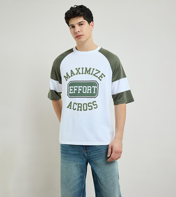 R&B workwear-reworked - White Round Neck T-Shirts