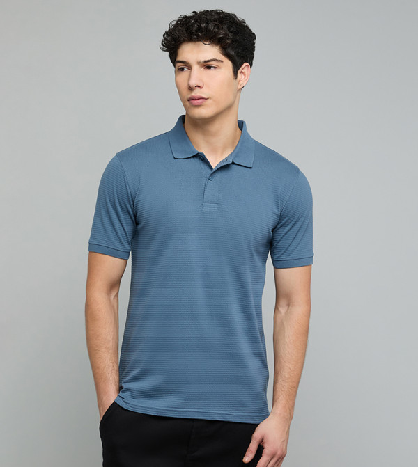 R&B  Polo T-Shirts - Blue Polo T-shirts
