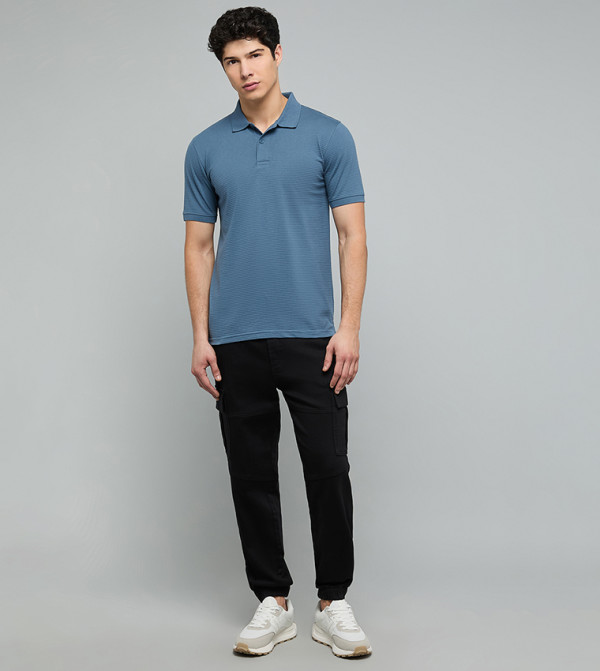 R&B  Polo T-Shirts - Blue Polo T-shirts