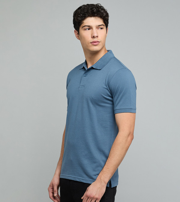 R&B  Polo T-Shirts - Blue Polo T-shirts