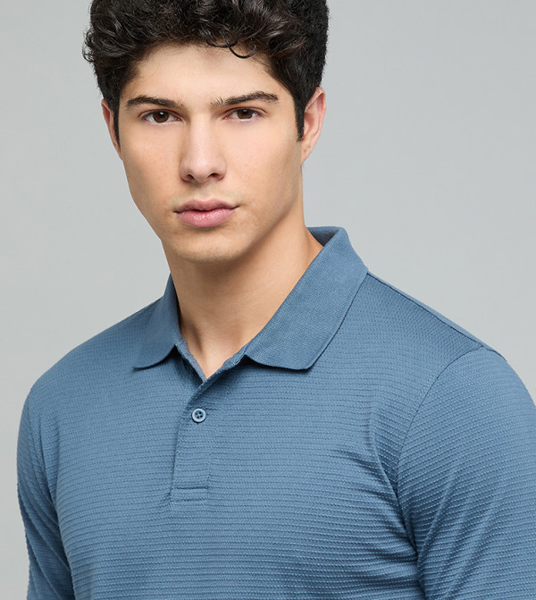 R&B  Polo T-Shirts - Blue Polo T-shirts