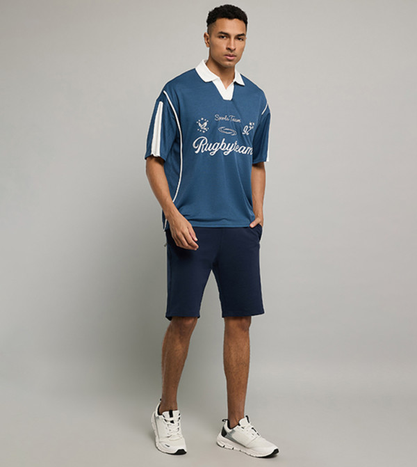R&B  Shorts - Navy Casual Shorts
