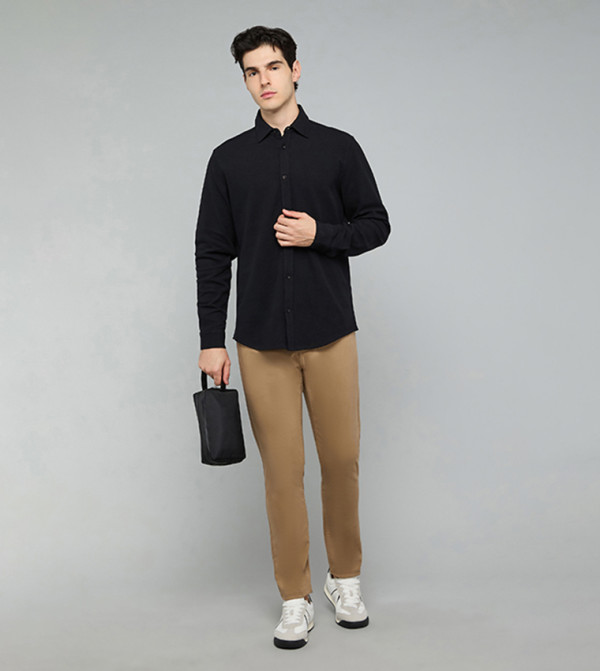 R&B  Casual Shirts - BLACK Long Sleeves